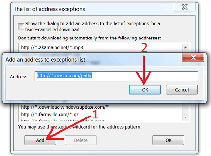 Add exception for some Url