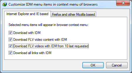 Customize IE context menu item