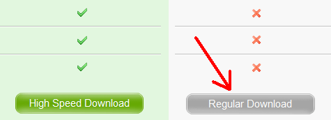 Select 'Regular Download' type